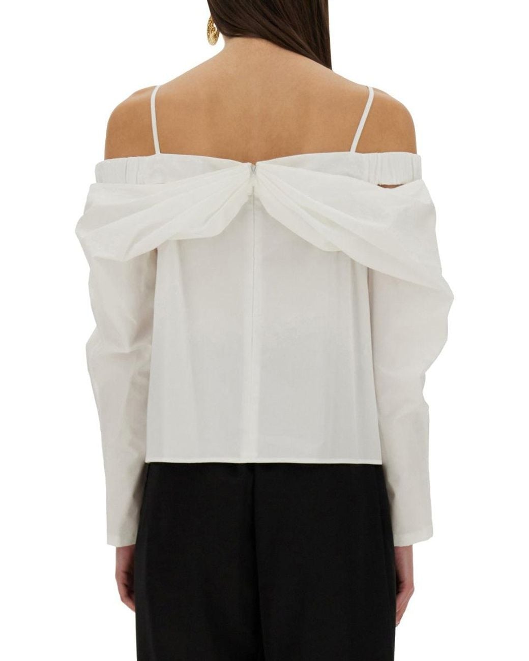 Nina Ricci White "off-shoulder" Shirt