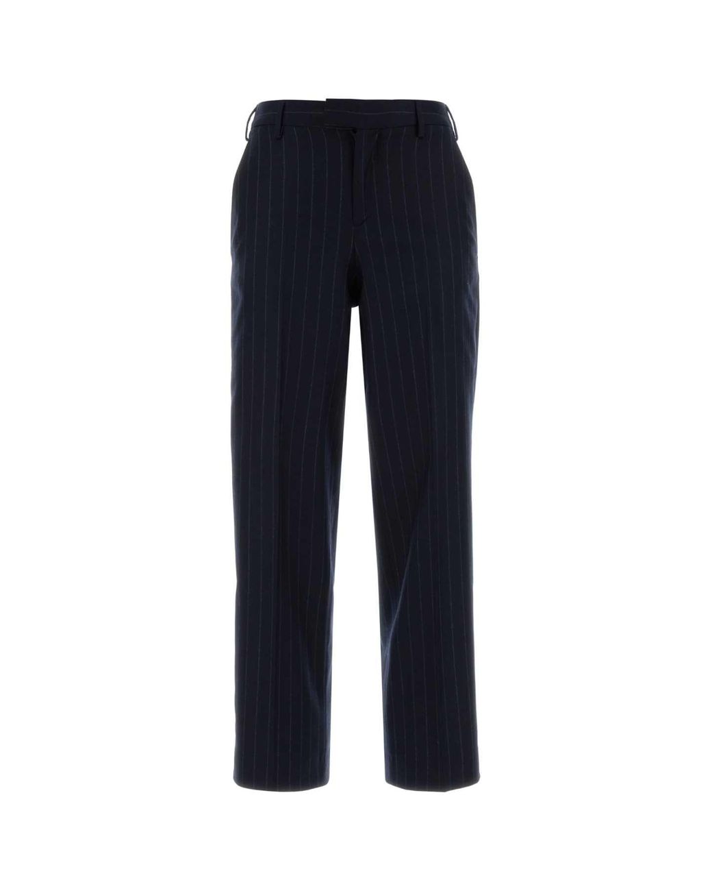 PT Torino Blue Embroidered Stretch Wool Emma Pant