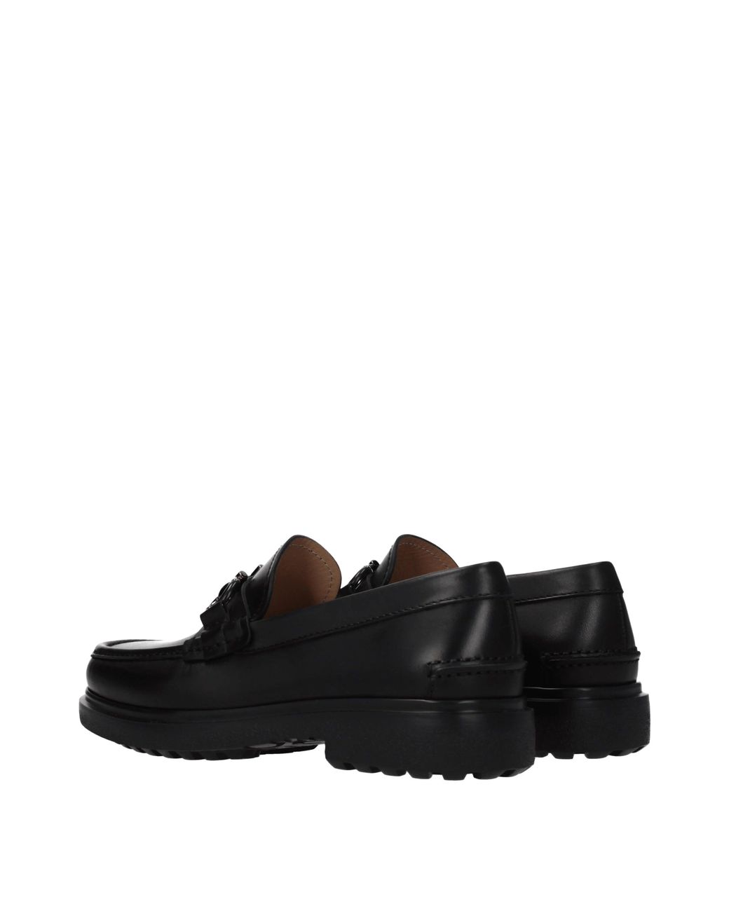 Ferragamo Black Ready Moccasins Leather
