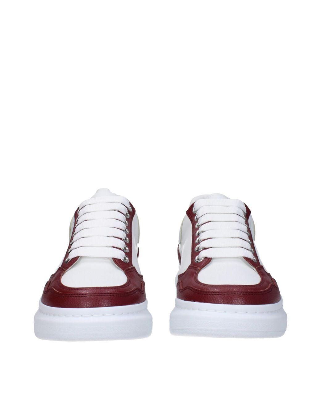 McQueen Multicolor Sneakers Uomo Pelle Bianco/Burgundy for men