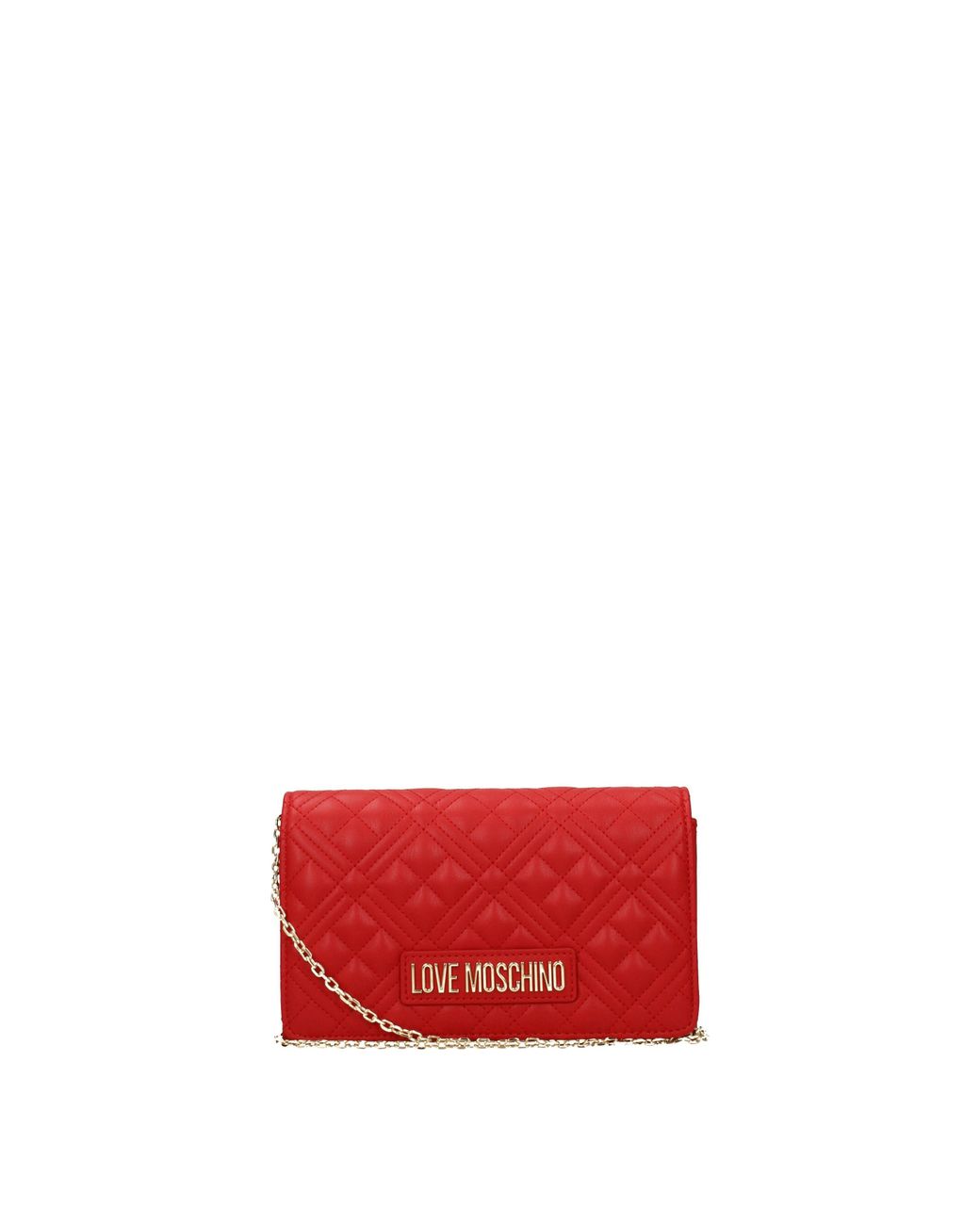 Love Moschino Red Pochette Donna Poliuretano Rosso