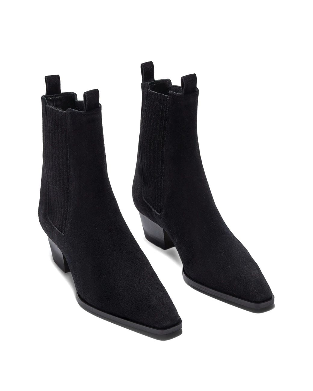 Aeyde Black Agata Cow Suede Leather Shoes