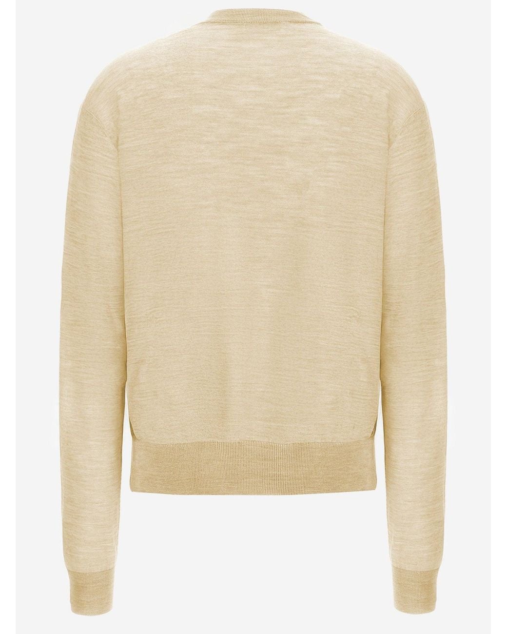 Jil Sander Natural Wool And Cashmere Blend Sweater