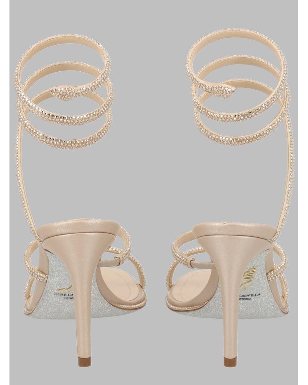 Rene Caovilla Natural René Caovilla Cleo Heel Sandal