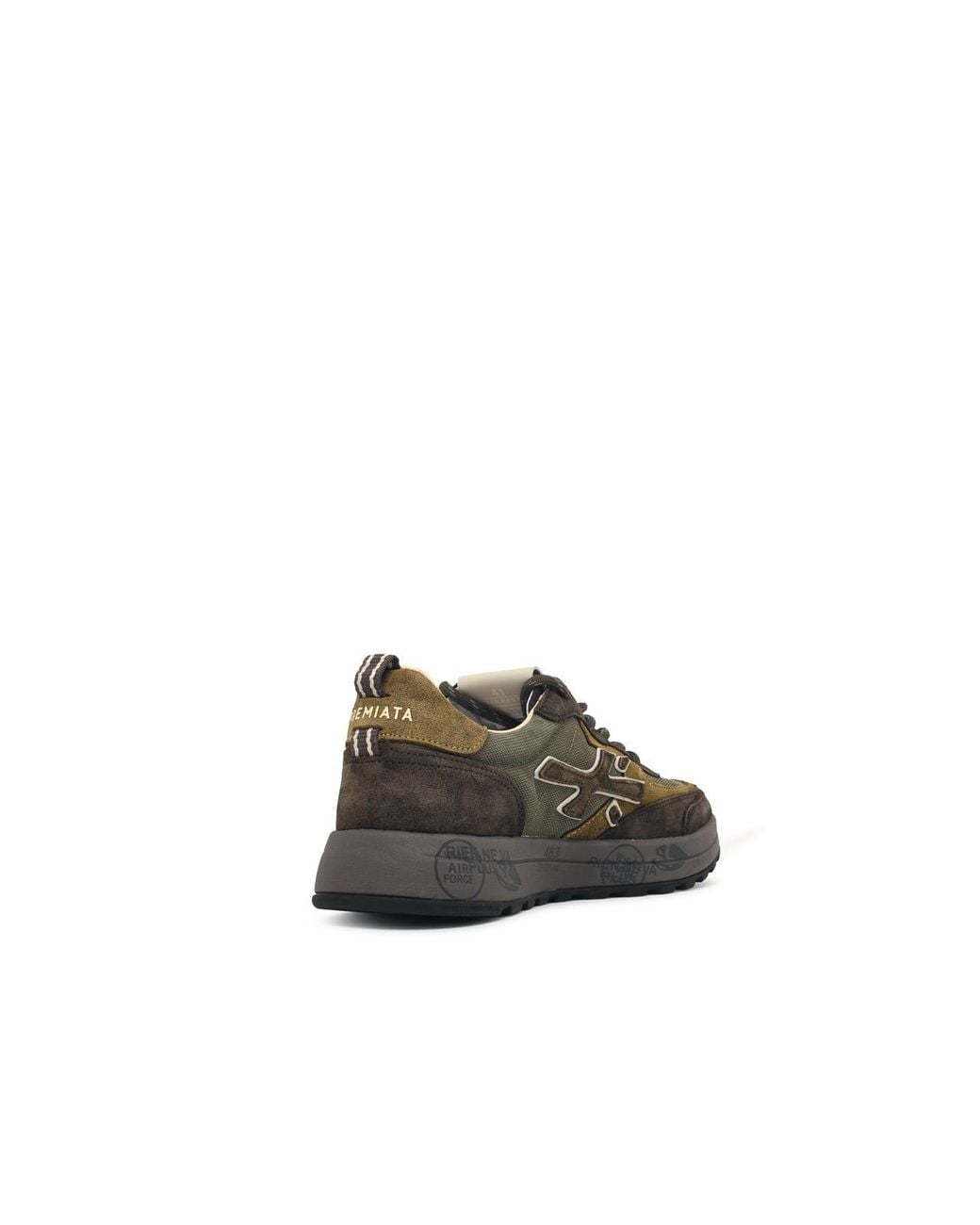 Premiata Green 'Nous' Leather Blend Sneakers for men