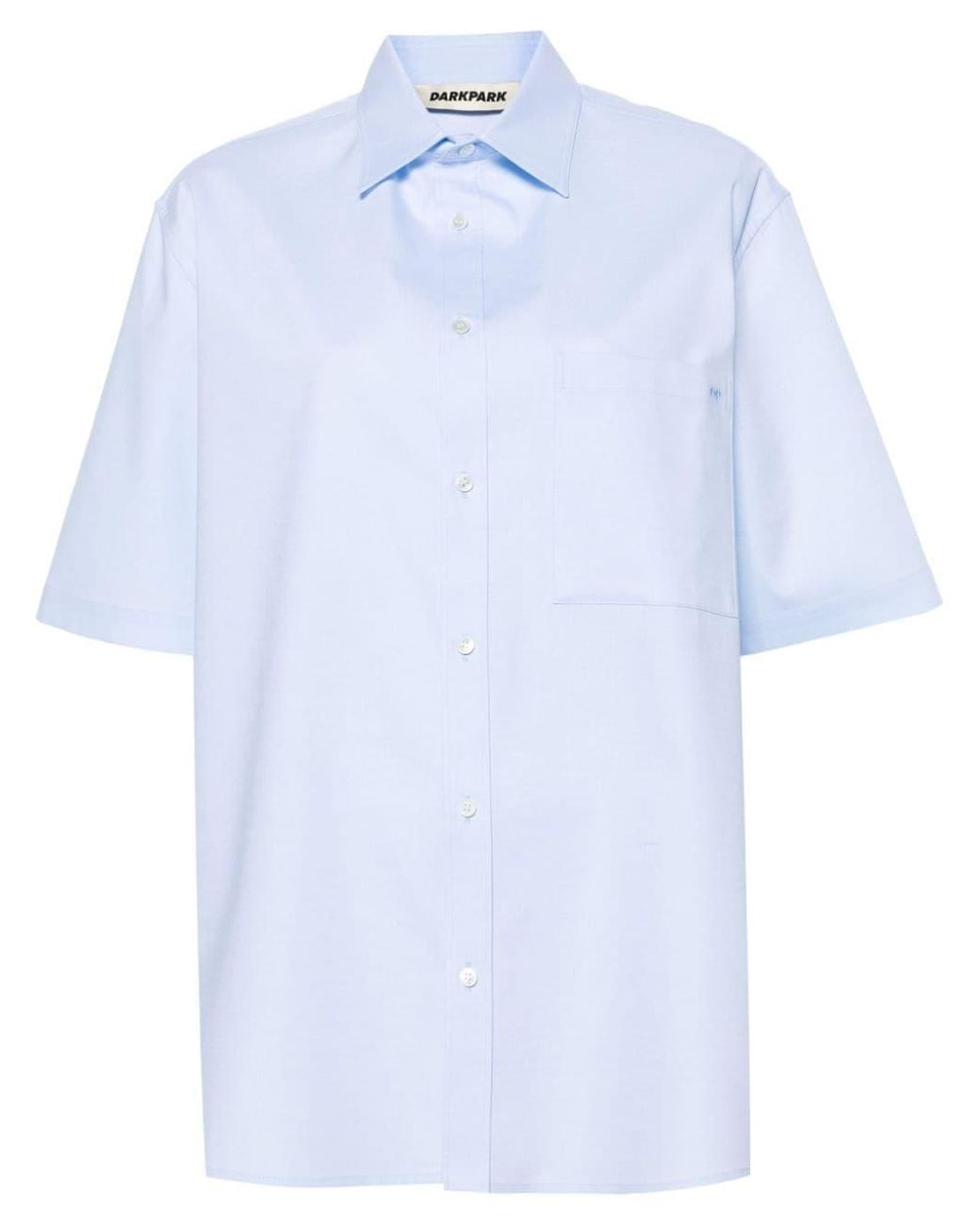 DARKPARK White Straight-Point Collar Cotton Shirt