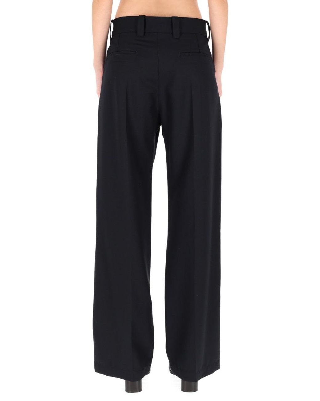 Lemaire Blue Wool-Blend Trousers