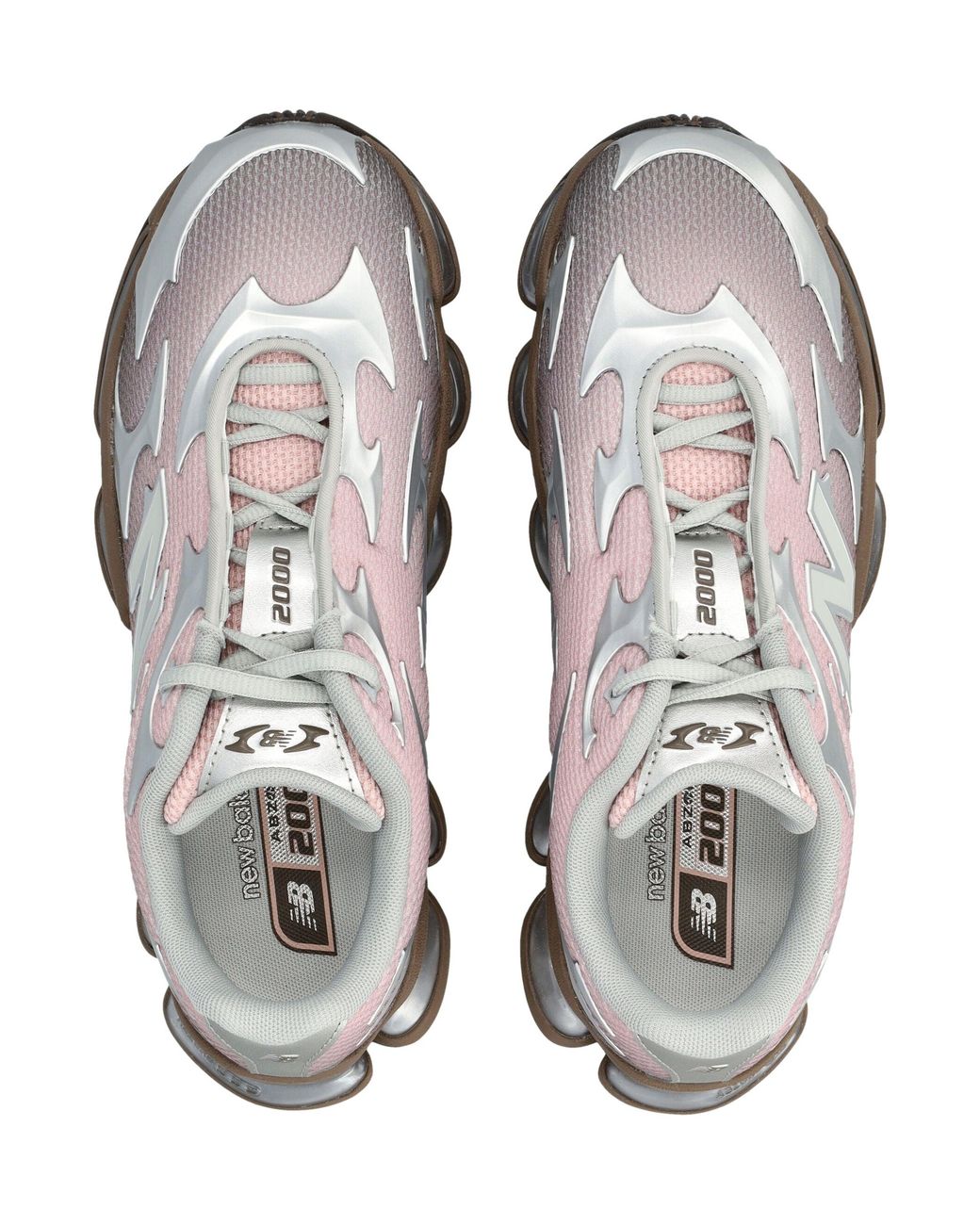 New Balance Gray Abzorb 2000 Technology-Front Mesh Sneakers With Full-Length Cushioning
