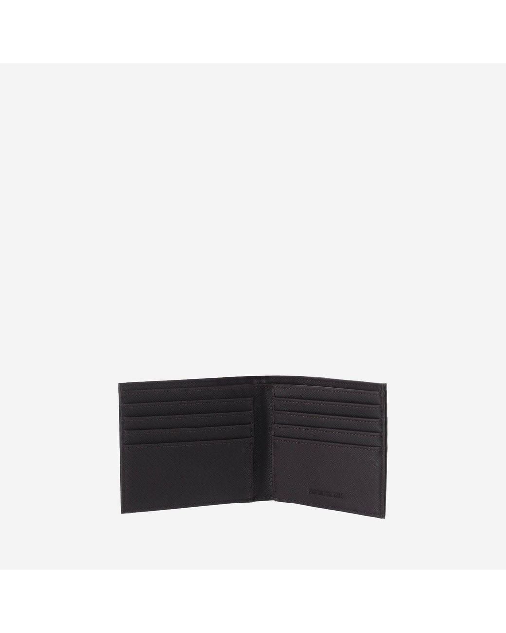 Emporio Armani Black Bifold Wallet With Logo