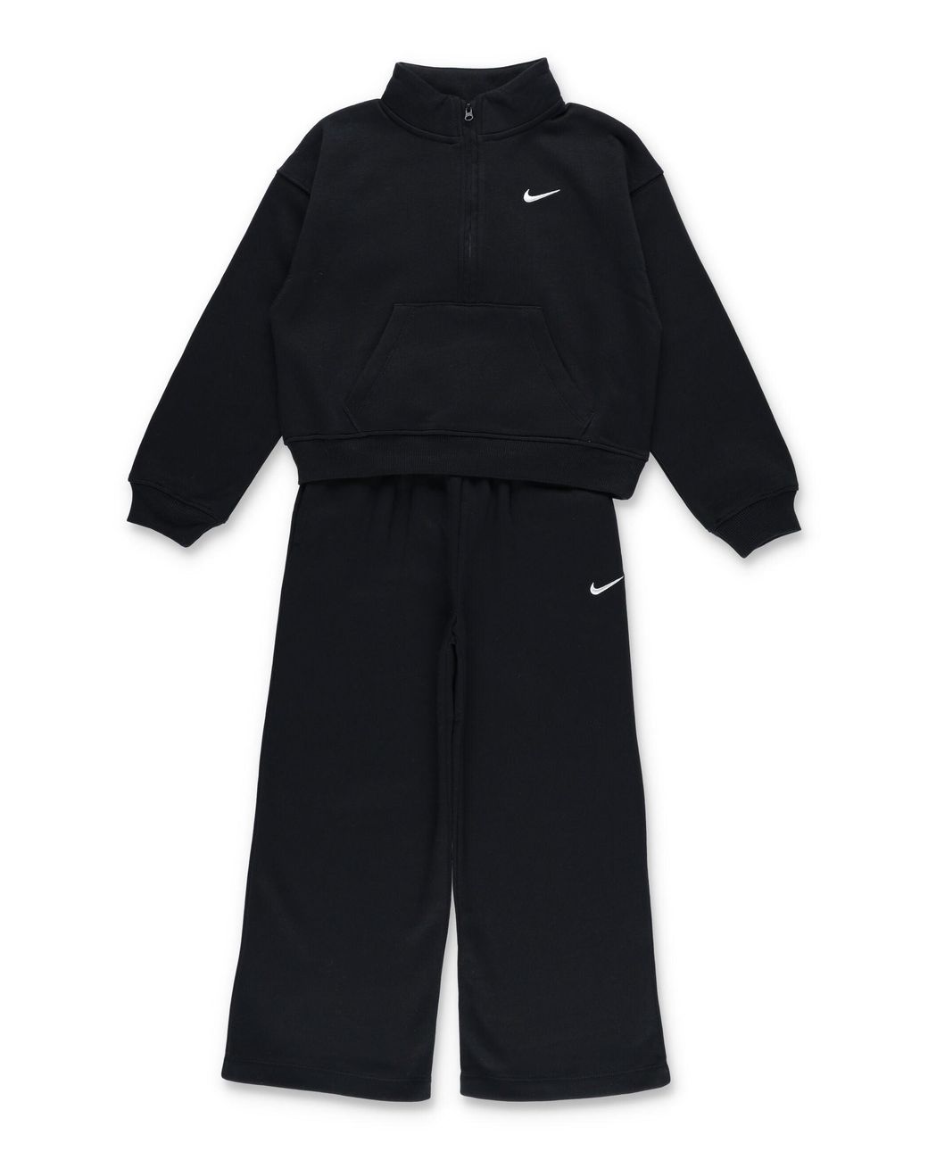 Nike Black Girls Zip-Up Sweatshirt And Pants Set