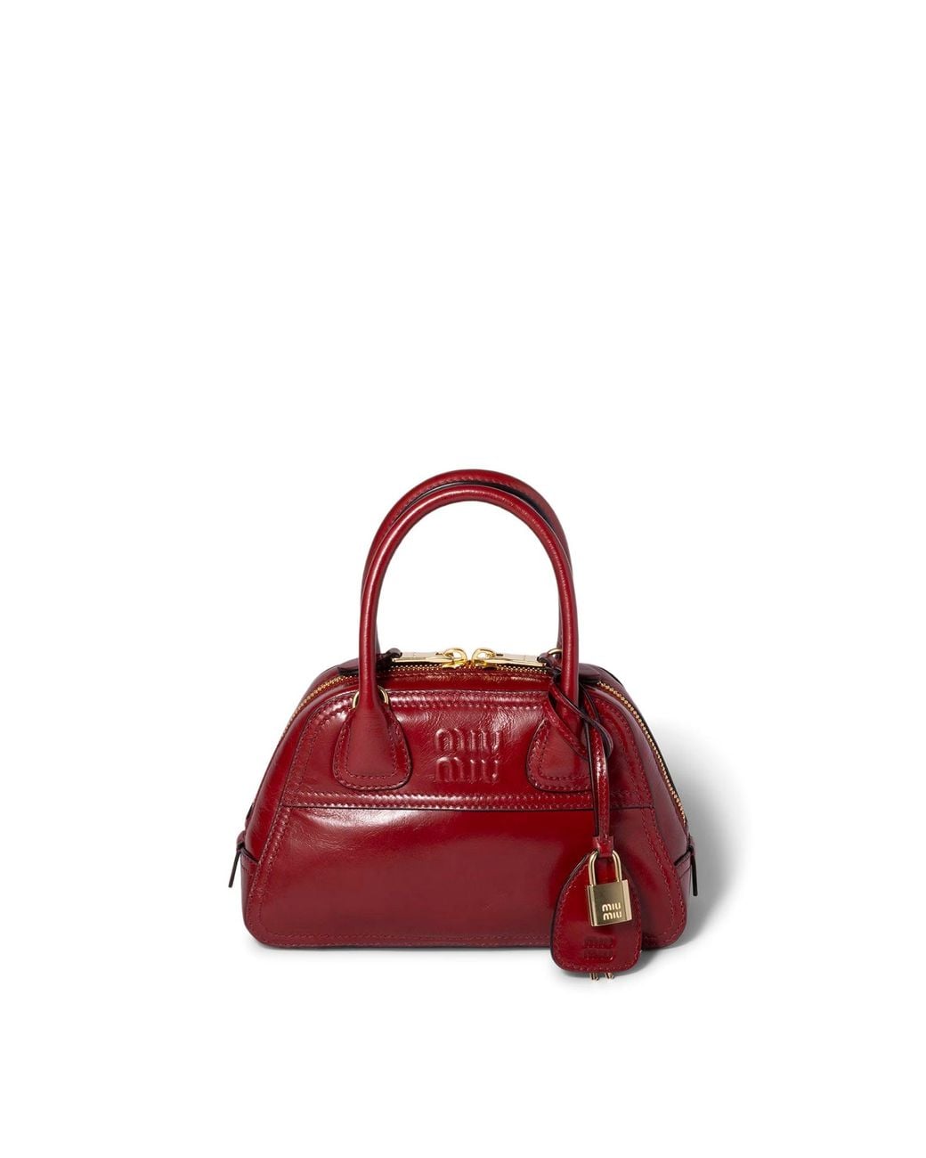 Miu Miu Red Vivant Leather Mini Bag