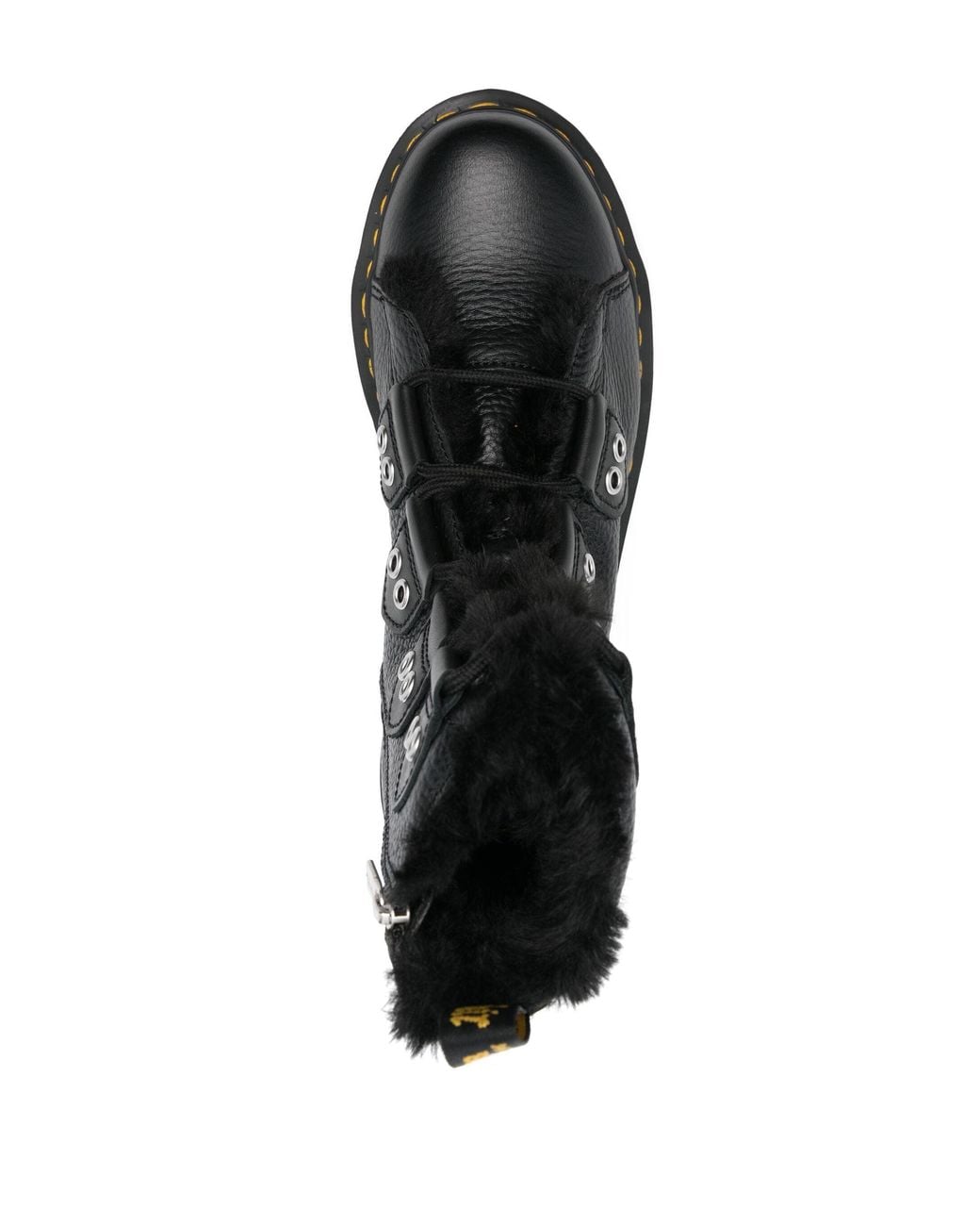 Dr. Martens Black Pebbled Leather Lace-Up Boots for men