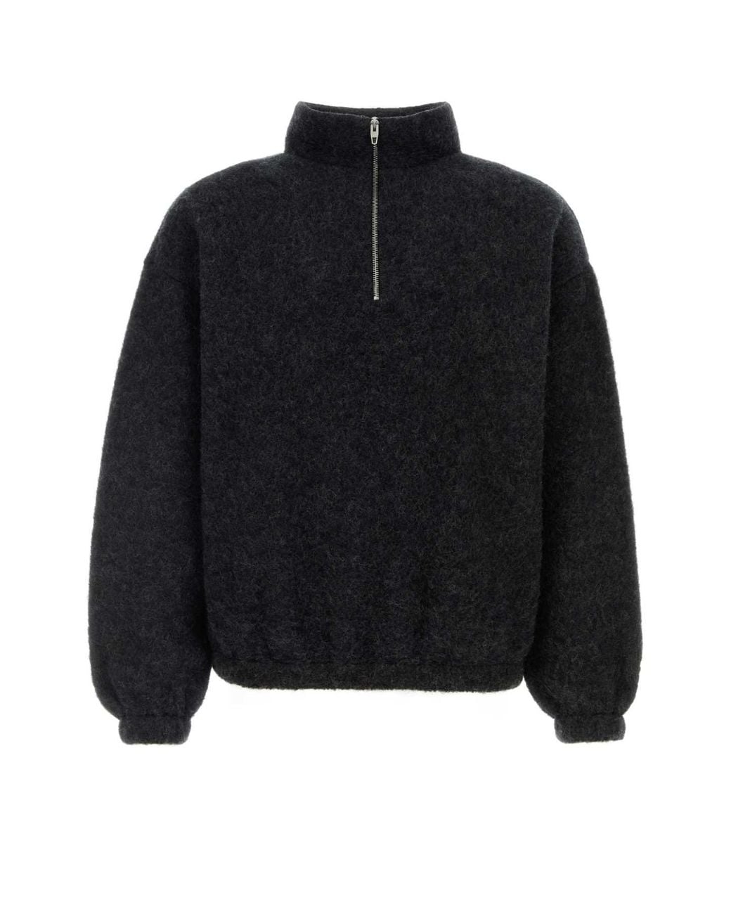 Jil Sander Black Slate Wool-Blend Sweatshirt For