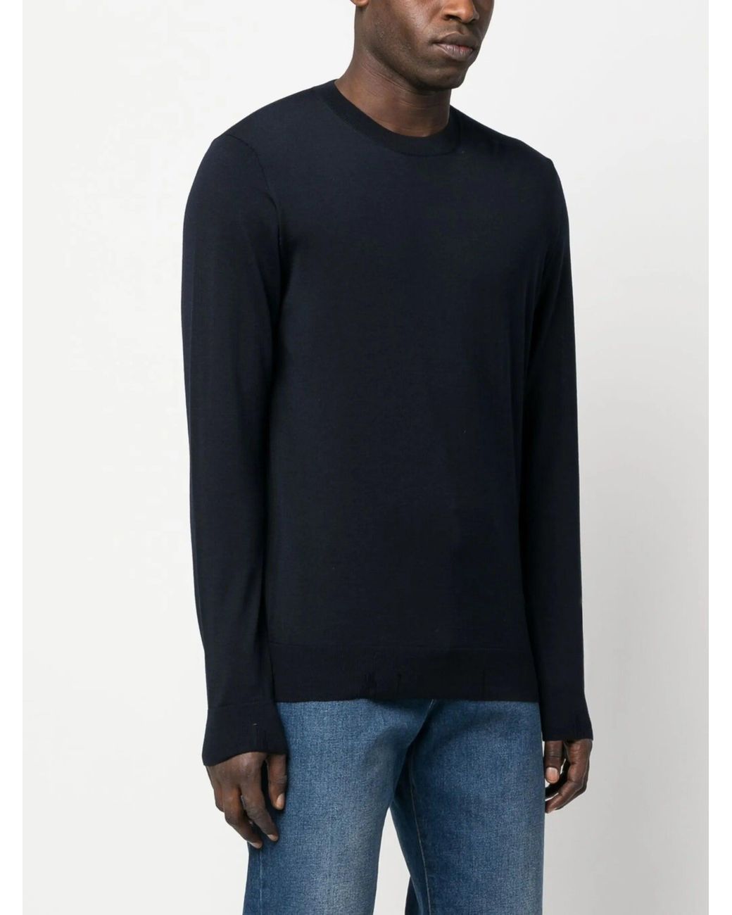 Golden Goose Deluxe Brand Blue Golden M's Regular Knit Crew Neck Light Wool Merino