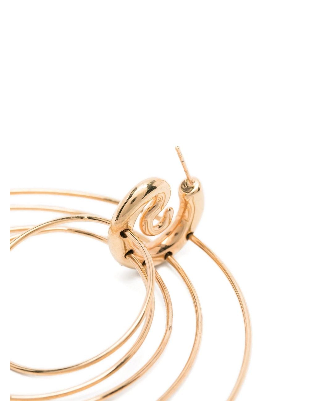 Panconesi White Pierced Serpent Hoops Large