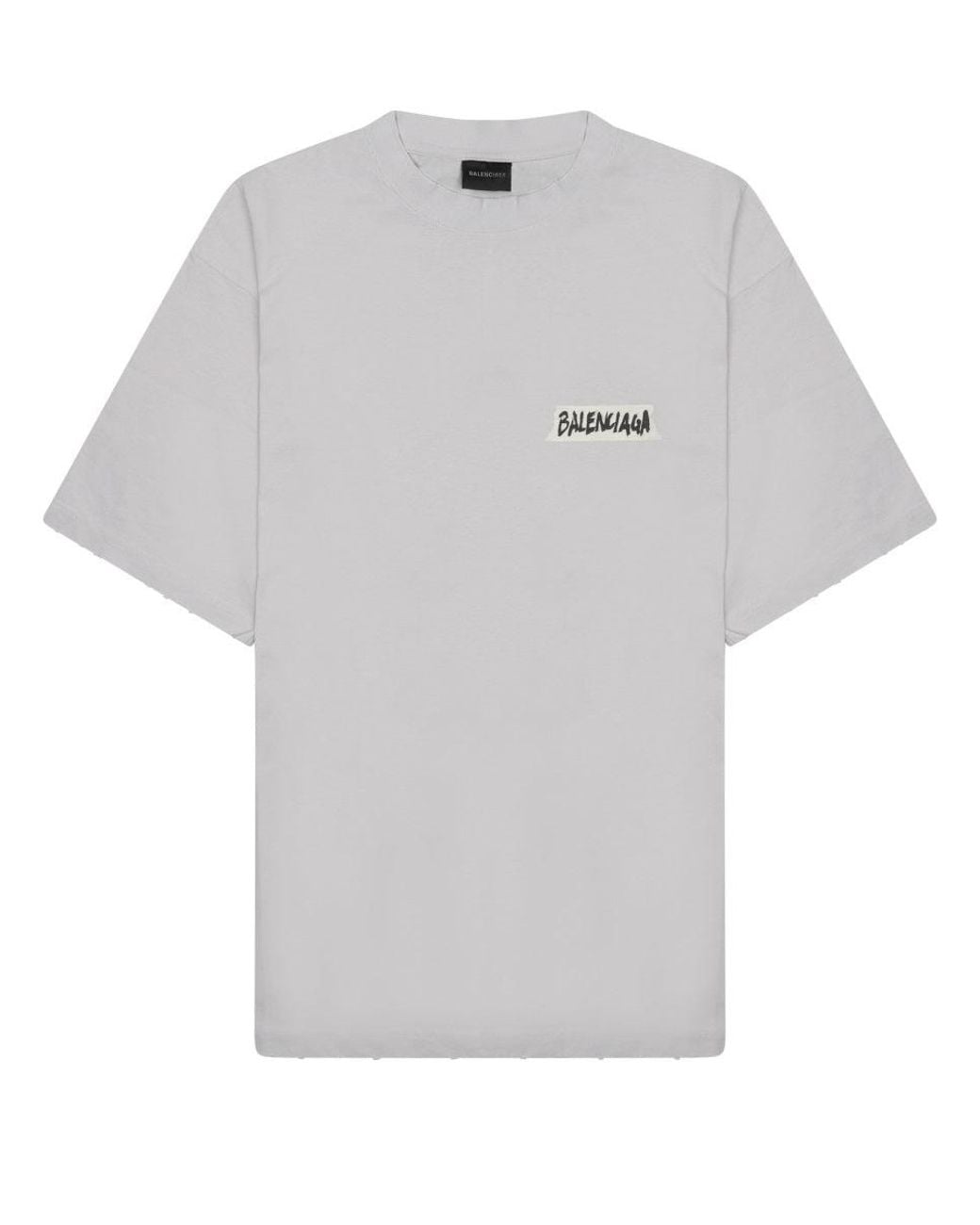 Balenciaga White T Shirt With Logo