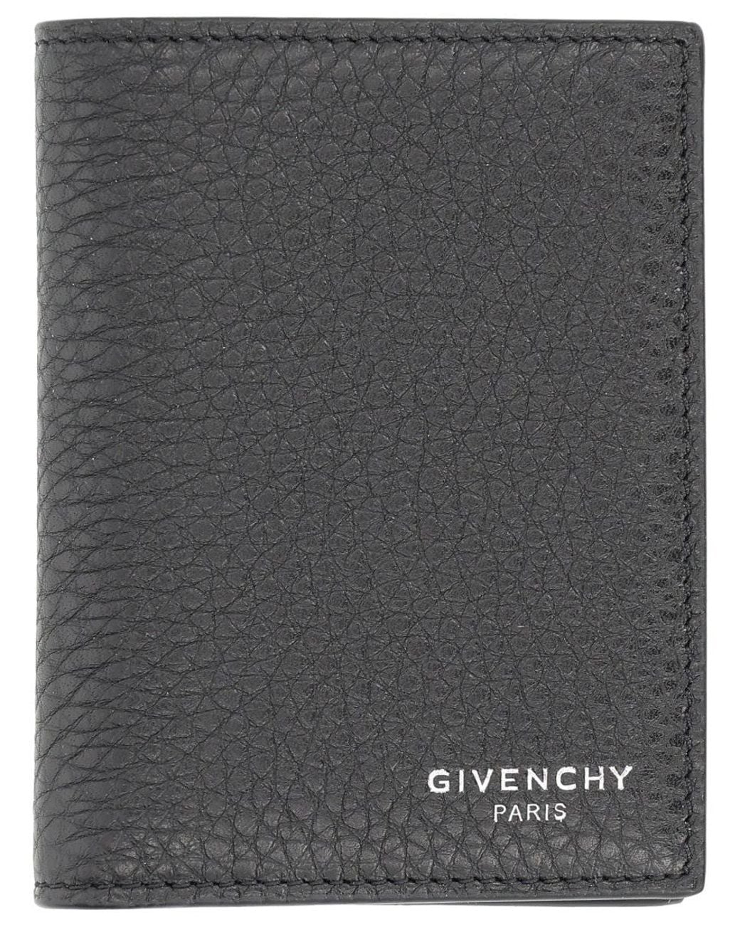 Givenchy Black Grain Leather Card Holder for men