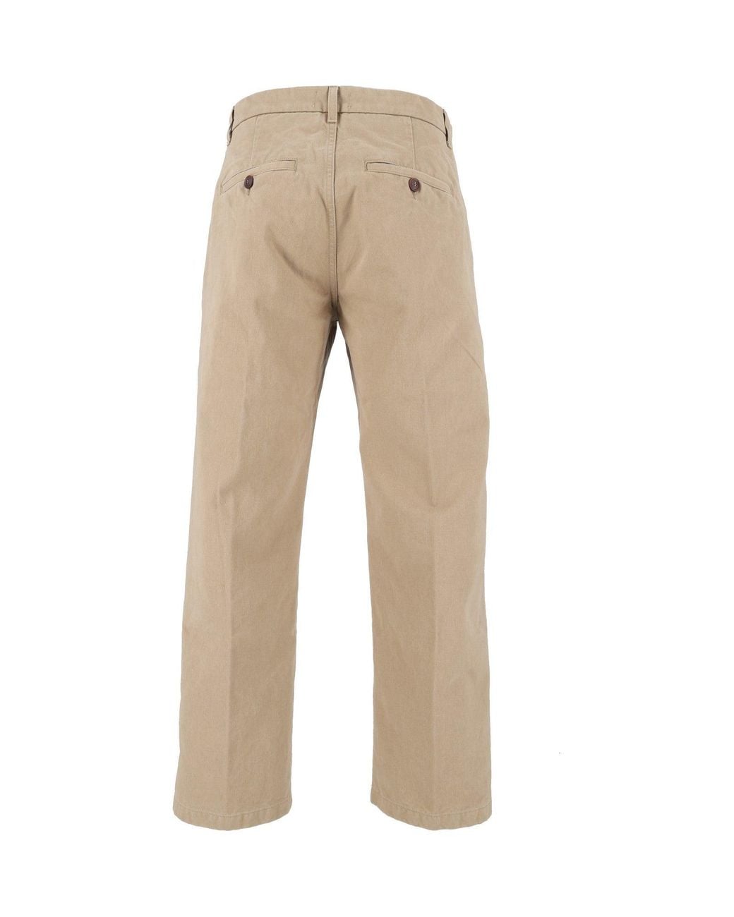 Tela Genova Natural Renzo Coffee Heritage Gabardine Chino Pants for men