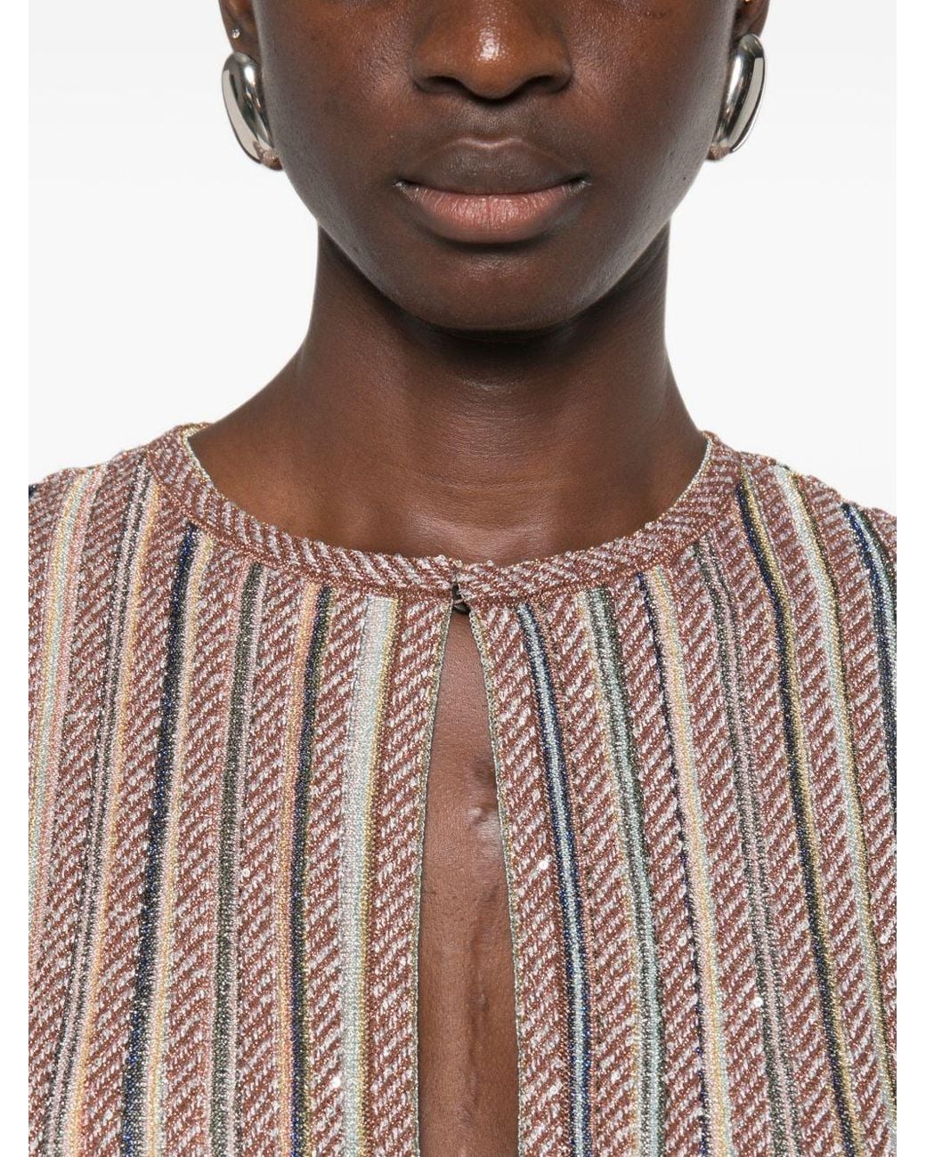 Missoni Multicolor Zig Zag Motif Short Dress