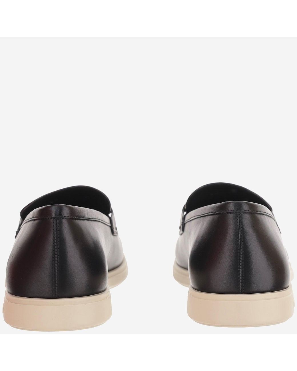 Ferragamo Black Leather Loafers