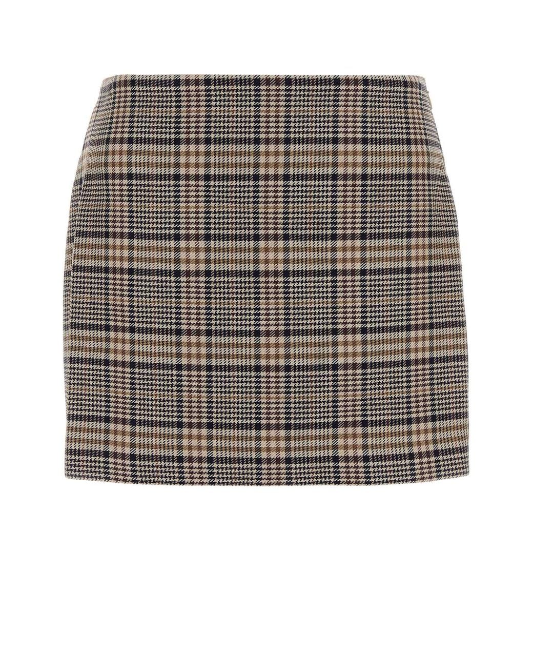 Anine Bing Gray Embroidered Viscose Blend Mini Skirt