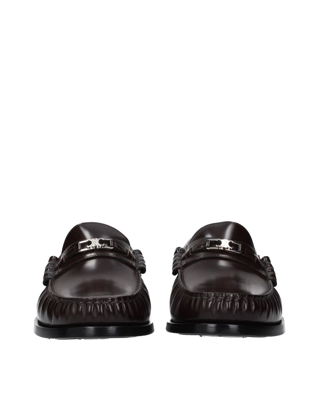 Céline Black Triomphe Moccasins/ Leather