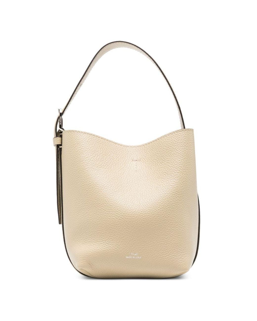 Totême White Belted Petite Leather Tote