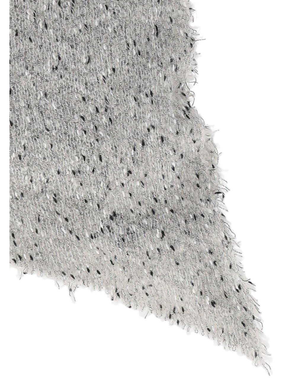 Faliero Sarti Gray Sciarpa Rose 45 X160