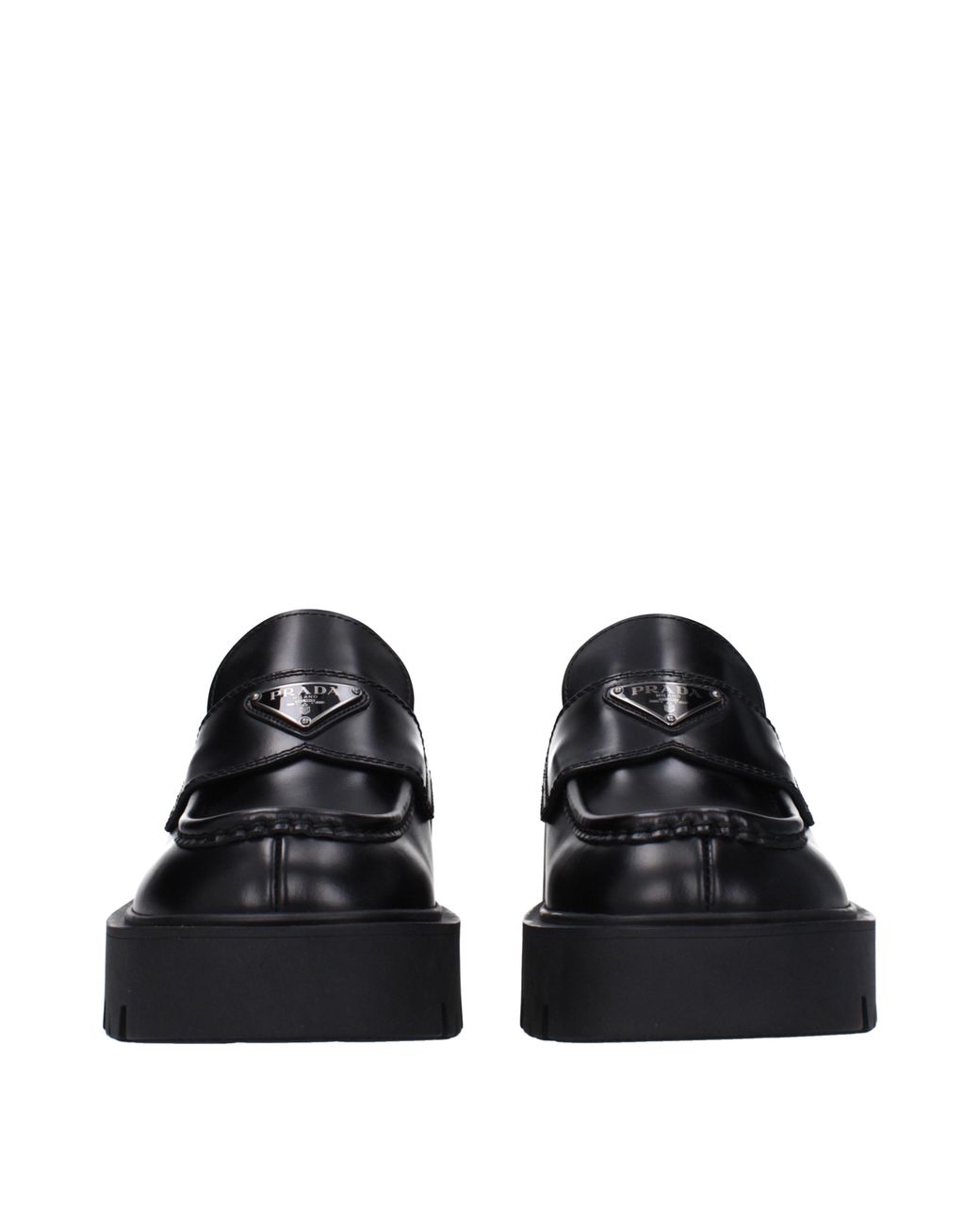 Prada Black Leather Loafers