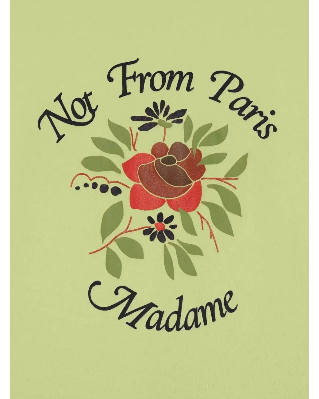 Drole de Monsieur Green T Shirt Slogan Rose