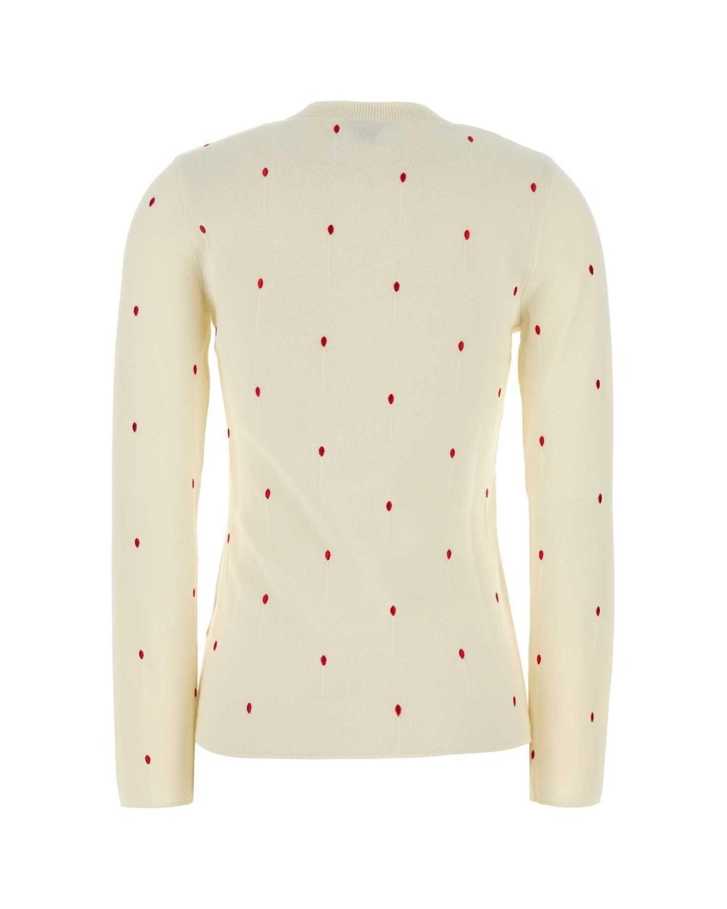 Bottega Veneta Natural Embroidered Cotton Blend Sweater