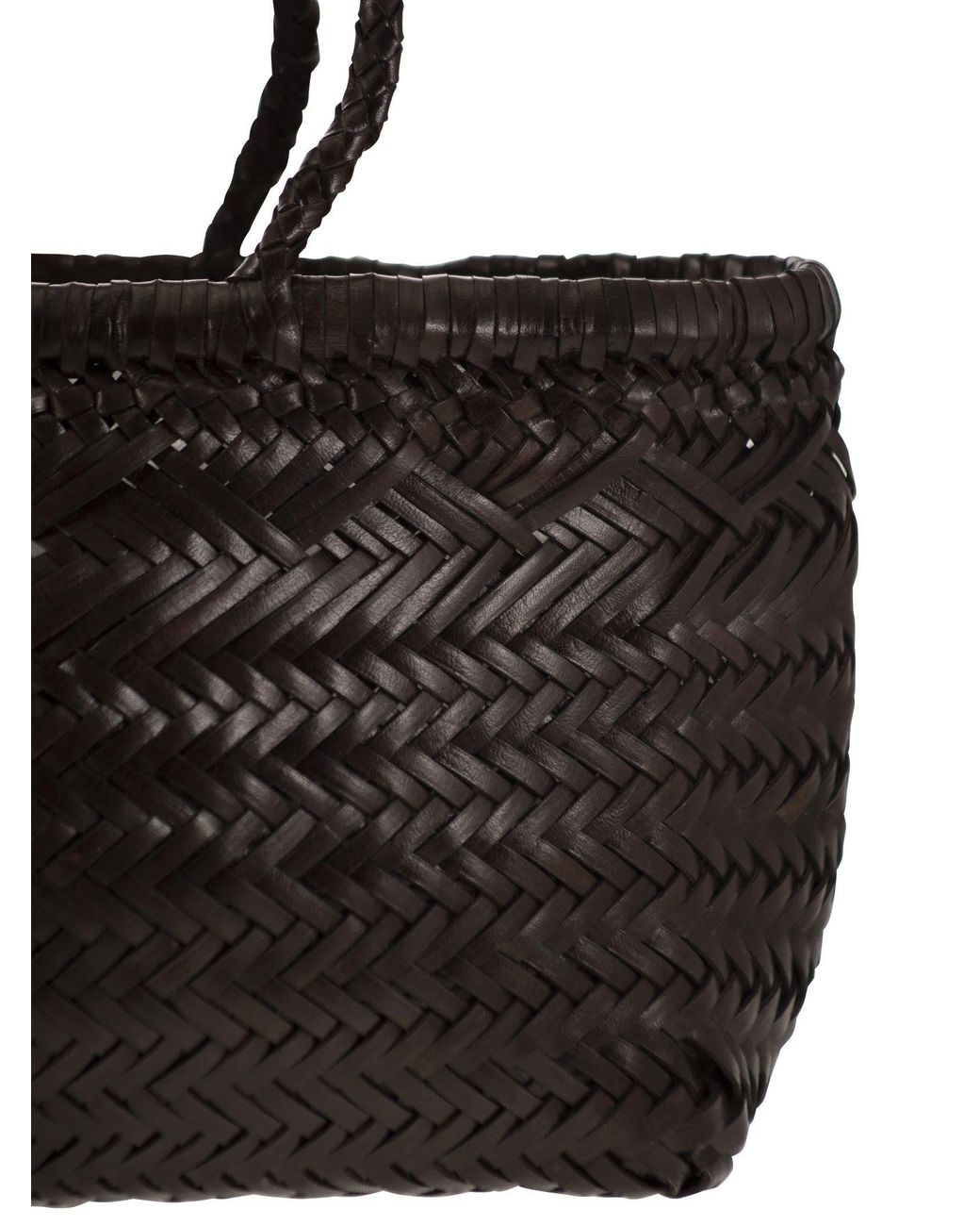 Dragon Black Triple Jump Small Woven Leather Bag