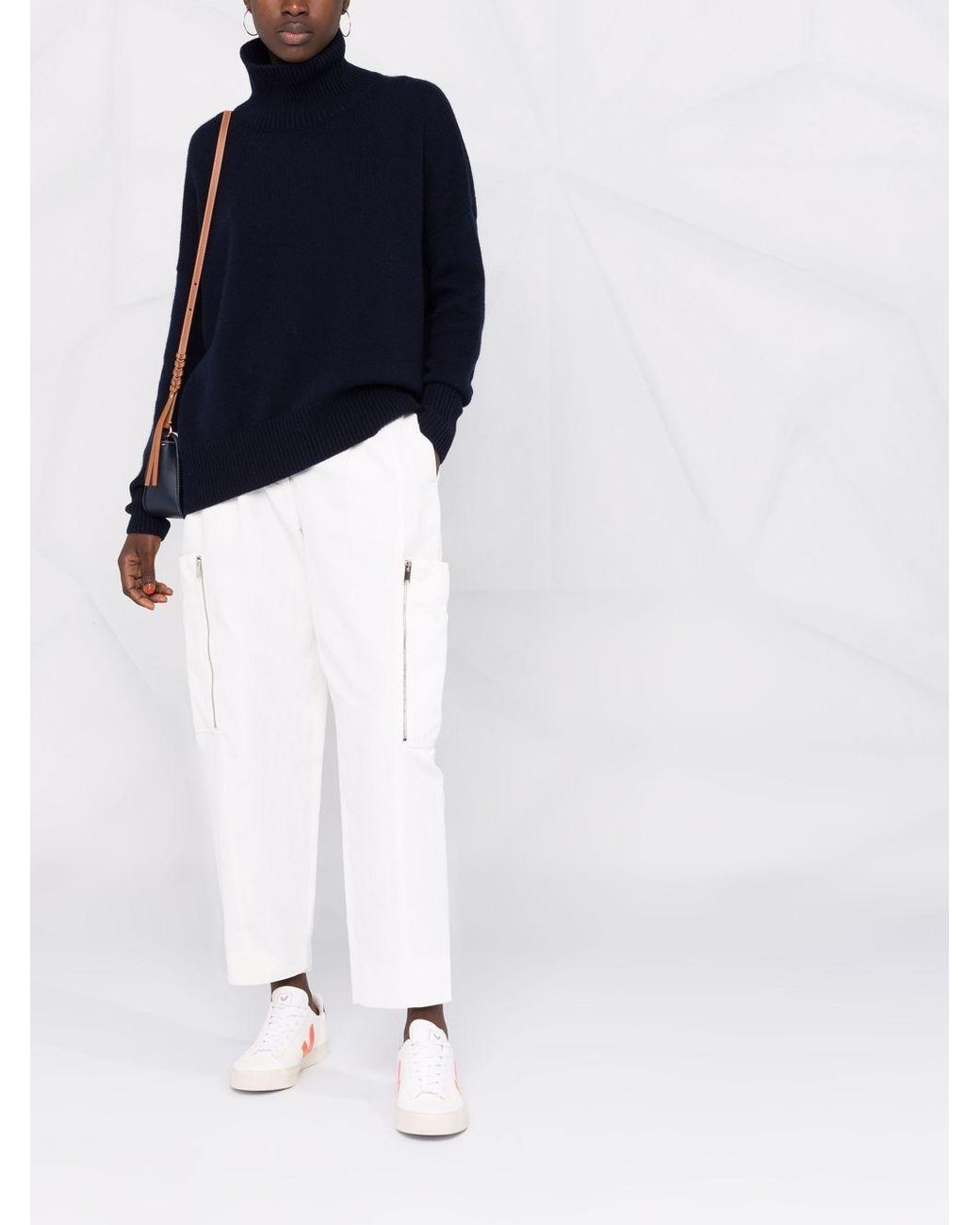 Lisa Yang Blue Heidi Cashmere Turtle Neck Jumper