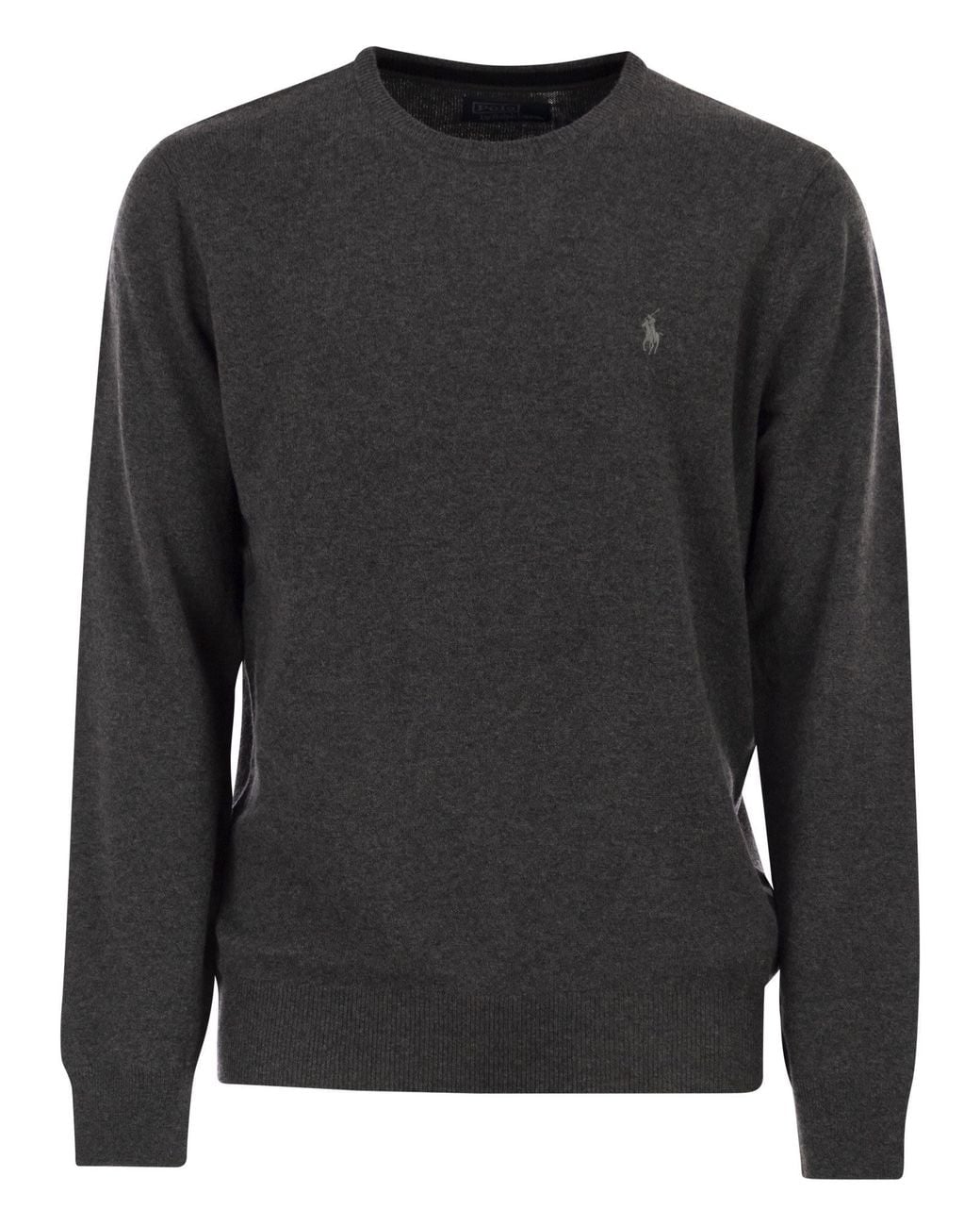 Polo Ralph Lauren Black Wool Crew Neck Jumper for men