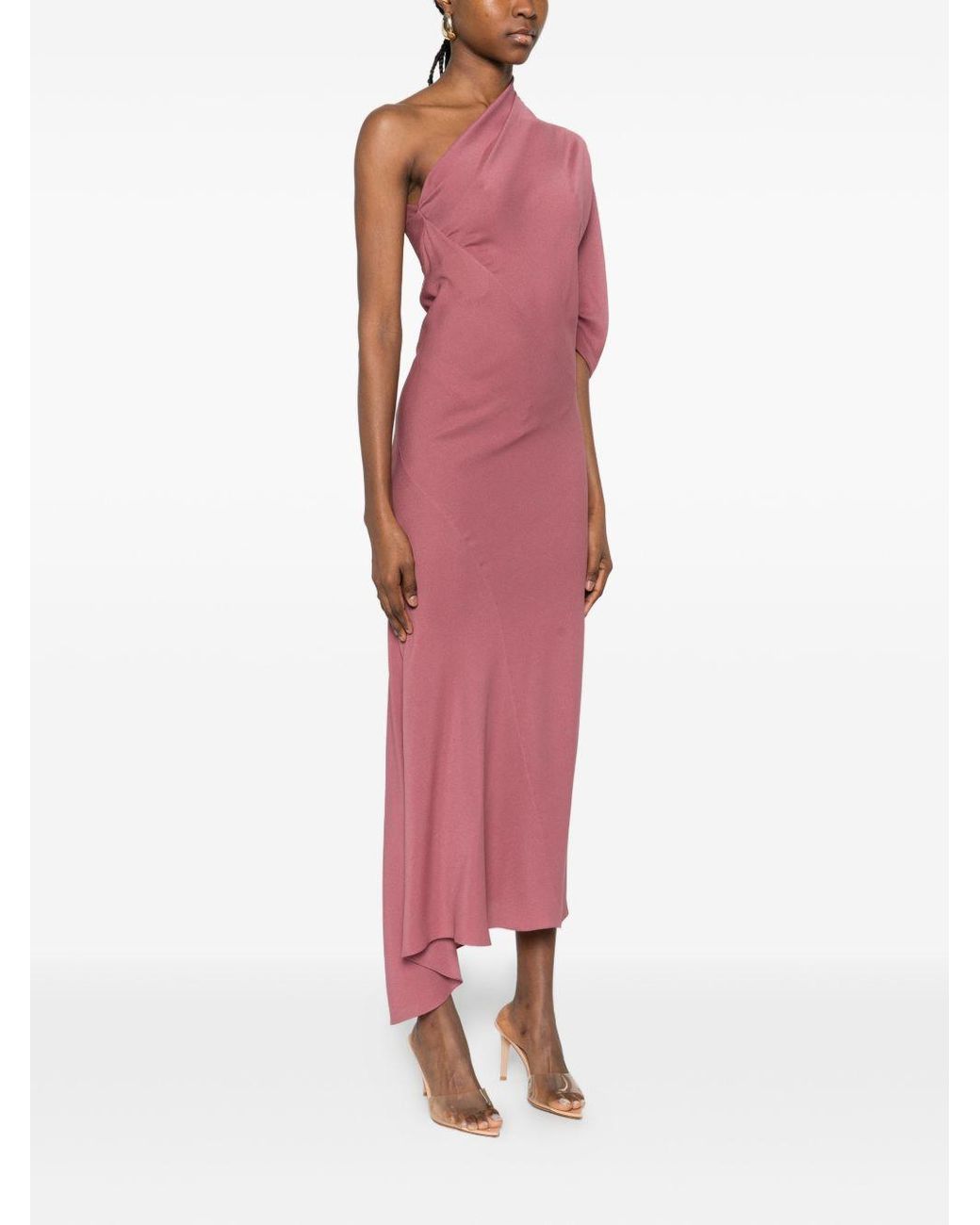 Cortana Pink Aldara Silk Long Dress