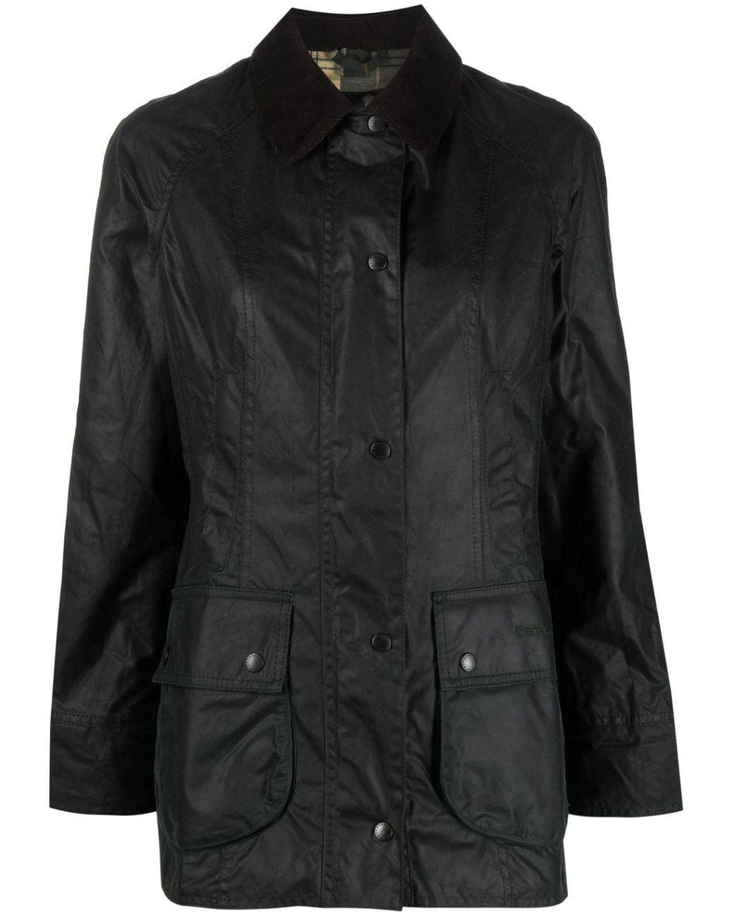 Barbour Beadnell Wax Jas in het Black