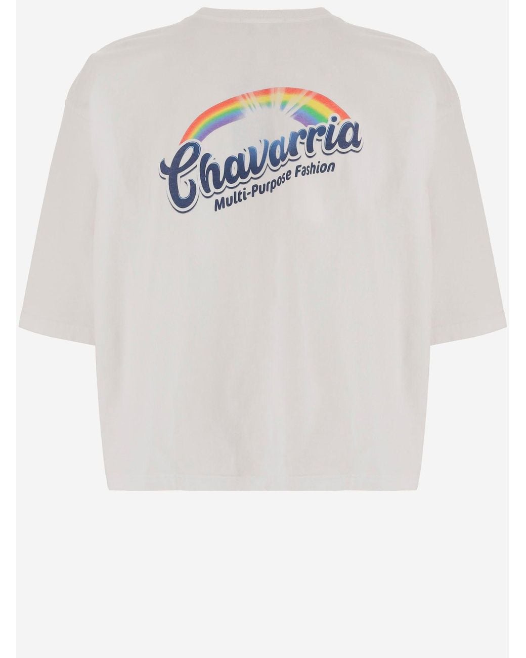 Willy Chavarria White Cotton T Shirt With Print for men