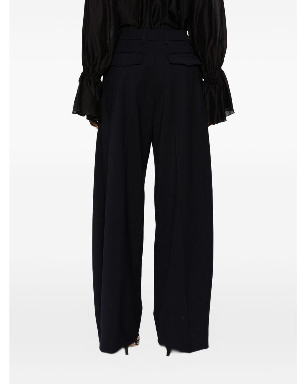 THE LATEST White Billie Wool Blend Trousers