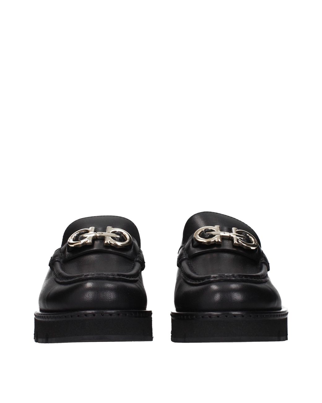 Ferragamo Black Ofelia Moccasins Leather