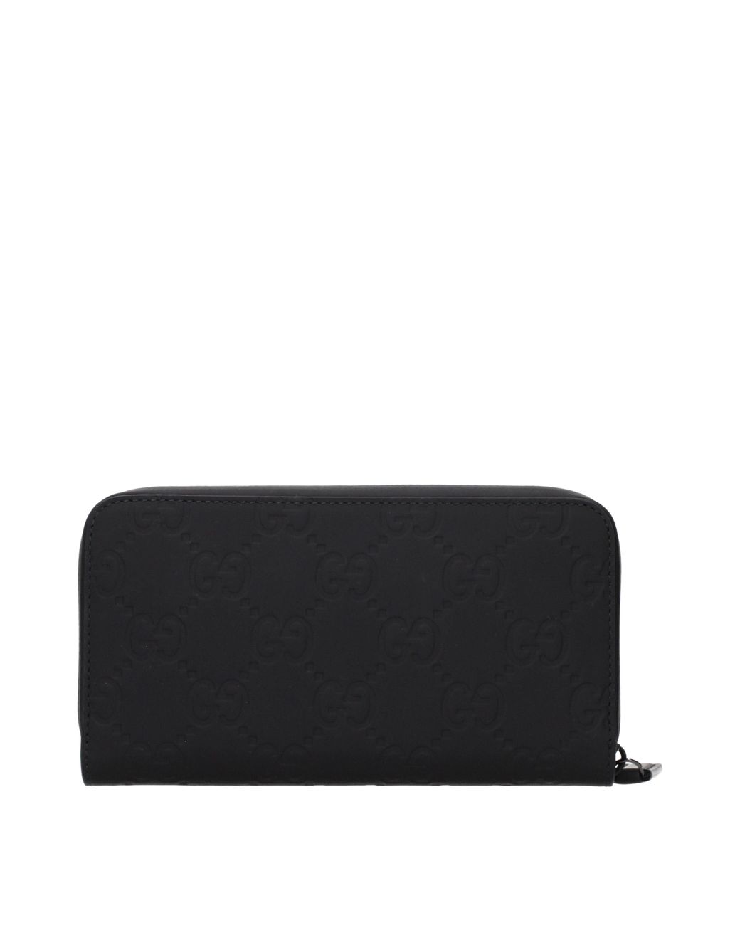 Gucci Black Wallet Rubberized Leather