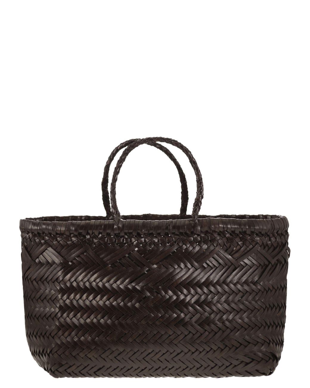 Dragon Black Triple Jump Small Woven Leather Bag