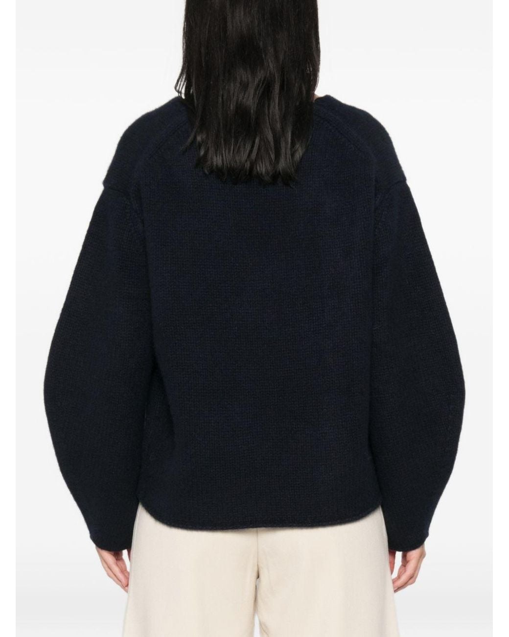 Soft Goat Black Cashmere V-Necked Sweater