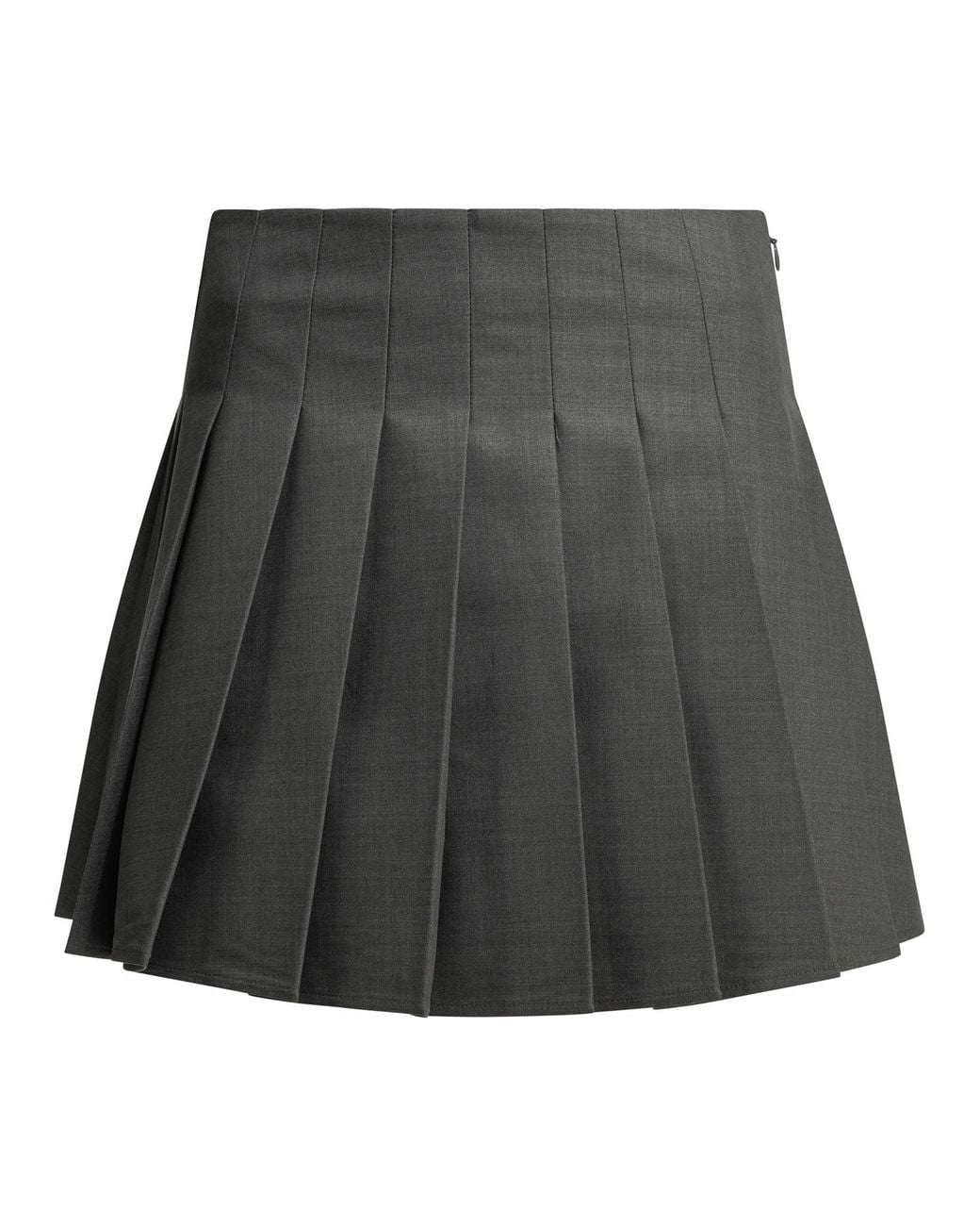Self-Portrait Gray Pleated Miniskirt