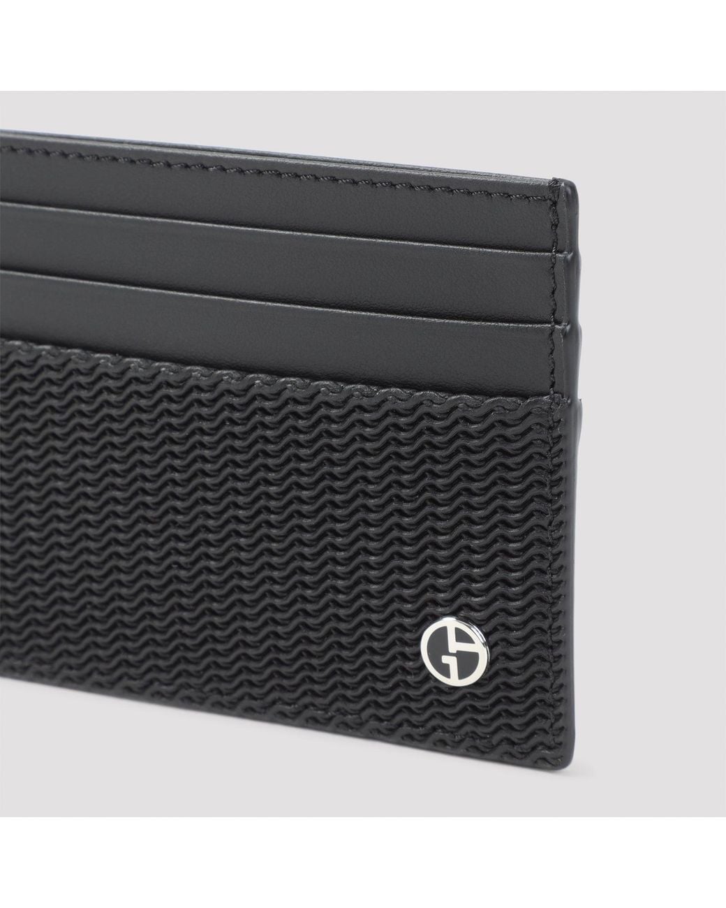 Giorgio Armani Black Card Holder for men