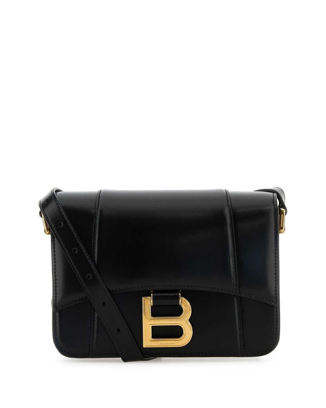 Balenciaga Black Leather Small Hourglass Crossbody Bag