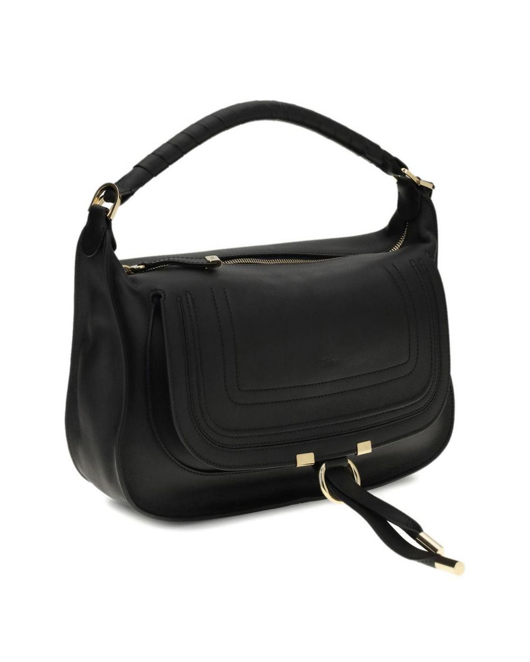 Chloé Black Marcie Leather Shoulder Bag