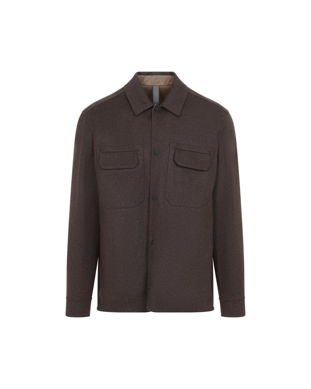 Sease Brown Wool-Blend Shirt Jacket