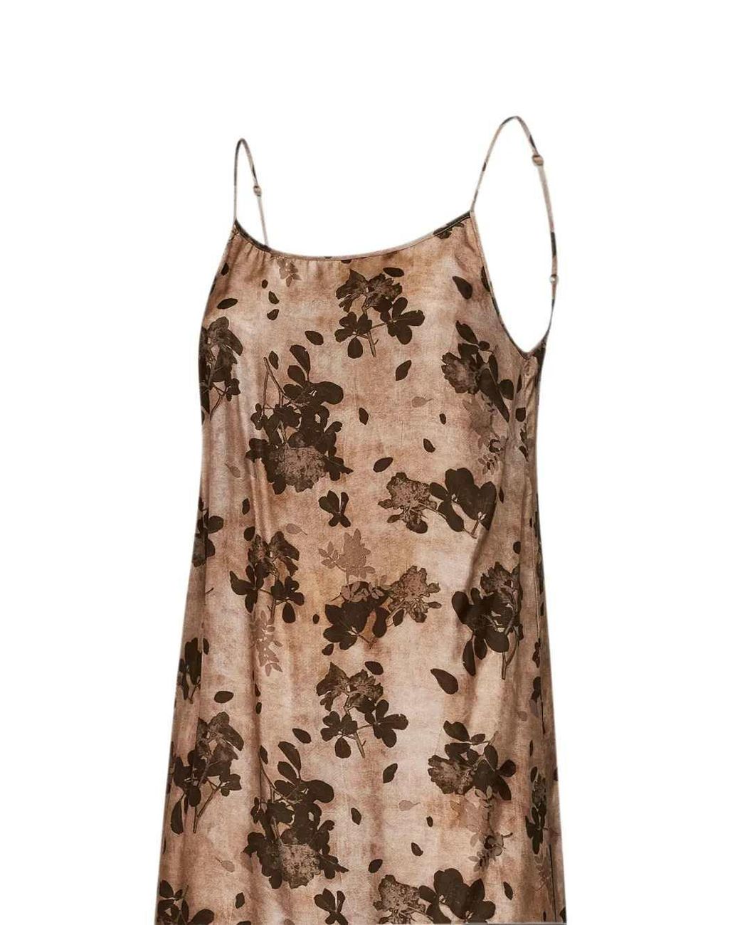 Uma Wang Natural Anaya Printed Midi Dress