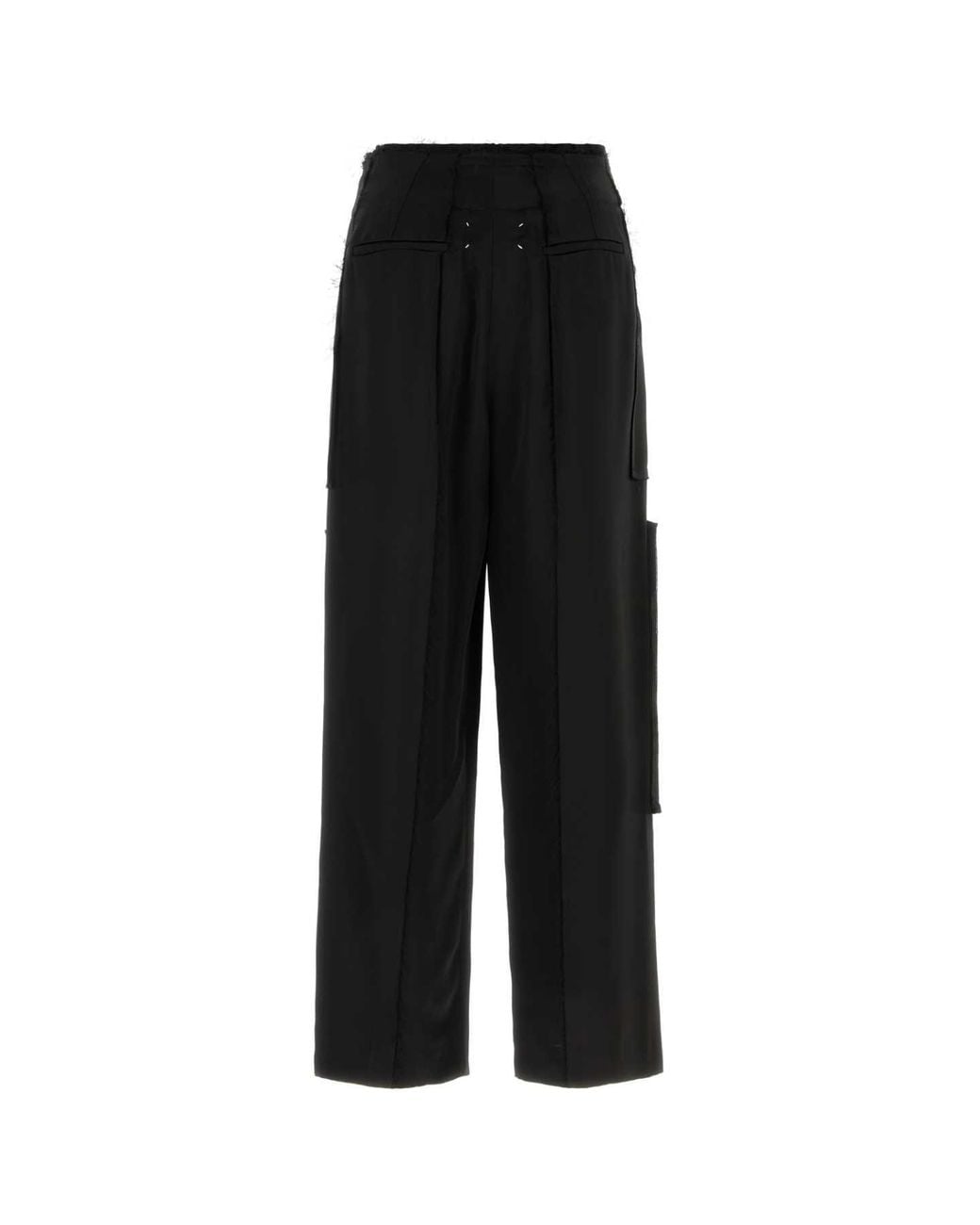 Maison Margiela Black Satin Wide-leg Pant for men