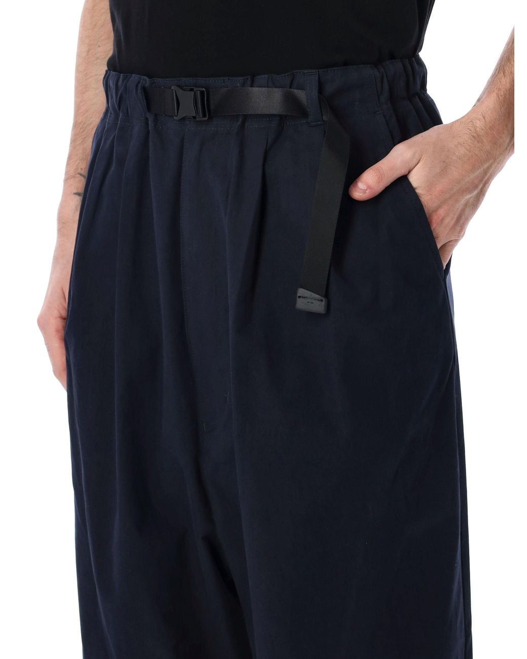 Comme des Garçons Black Comme Des Garçons Homme Plus Comme Des Garçons Homme Cotton Belted Trousers for men